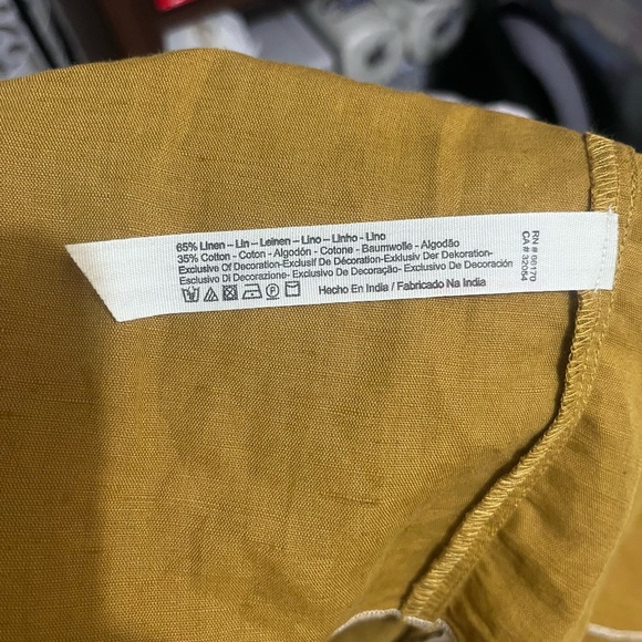 Free People Anika Midi Linen Mustard Backless Dress - Picture 6 of 11